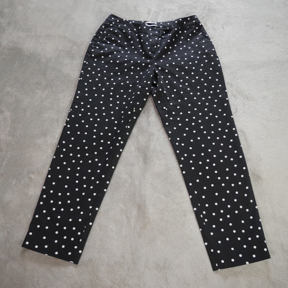 Halogen Pants - Halogen Taylor Fit Womens 4 Petite Black White Polka Dot Pants